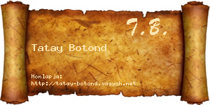 Tatay Botond névjegykártya